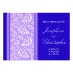 Purple Blue Paisley Wedding Invitation