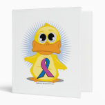 Purple & Blue Ribbon Duck 3 Ring Binders