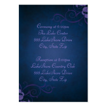 Purple & Blue Scroll Guest Info Business Card