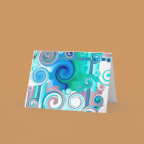 Purple Blue Swirls cards