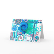 Purple Blue Swirls cards