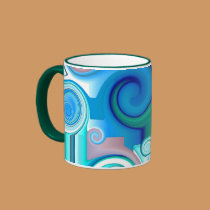 Purple Blue Swirls mugs