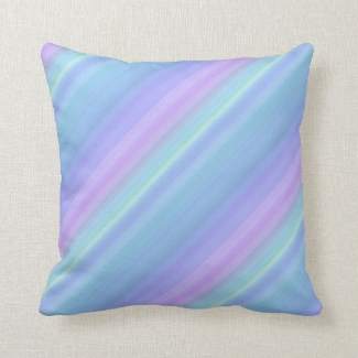 Purple Blue Turquoise Green Pastel Accent Pillow