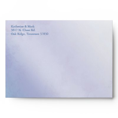Purple &amp; Blue Wedding Invitation A7 Envelope