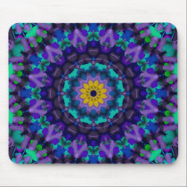Purple Blues Sunflower Geometric Art Mousepad mousepads