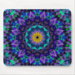 Purple Blues Sunflower Geometric Art Mousepad
