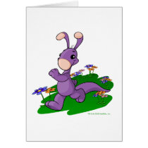 Purple Blumaroo marching through Roo Island cards