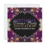 Purple Bohemian Birthday Dinner Party Invitation