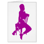 Purple Bondage Chair Greeting Cards
