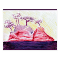 Purple Bonsai Island postcards