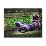 Purple Boots art postcard