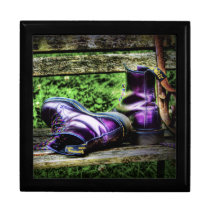 Purple Boots keepsake jewelry gift box gift boxes
