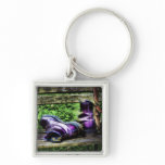 Purple Boots Keychain