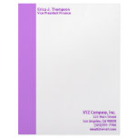purple border business custom letterhead
