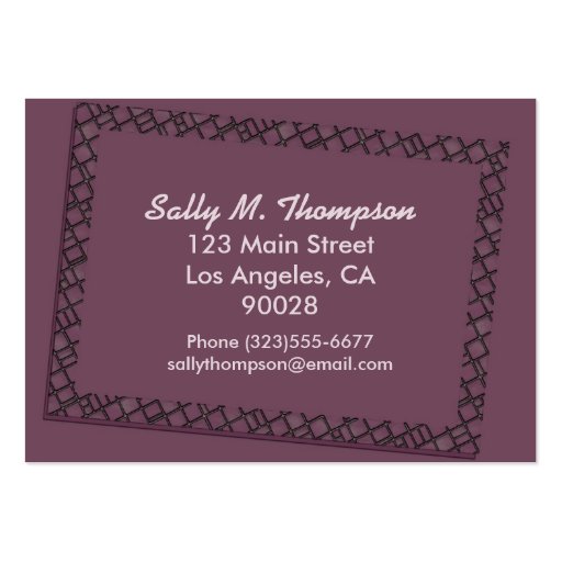 purple Border Frame Business Card Templates