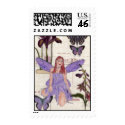 Purple Botany Fairy US Postage Stamp stamp