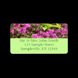 Purple Bougainvillea Return Address Label