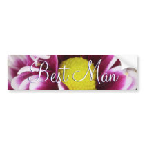 Purple Bouquet Best Man bumper stickers by WeddingsBest Purple Bouquet Best Man bumper stickers