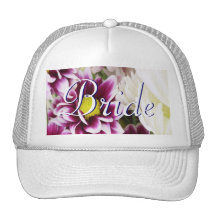 Purple Bouquet Bride Trucker Hats