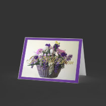 Purple Bouquet Get Well Soon cards