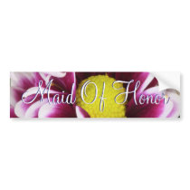 Purple Bouquet Maid Of Honor bumper stickers by WeddingsBest Purple Bouquet Maid Of Honor bumper stickers