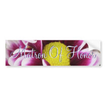 Purple Bouquet Matron Of Honor bumper stickers