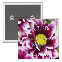 Purple Bouquet Pinback Buttons