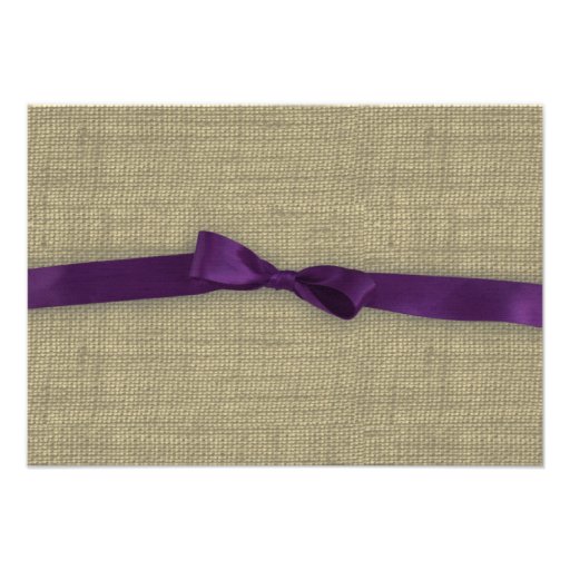 Purple Bow Response Card