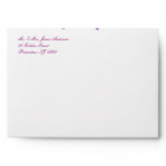 Purple Bow Ribbon Wedding Invitations Envelopes