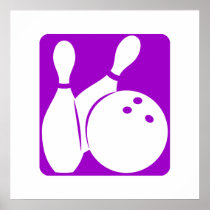 Purple Bowling Print