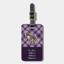 Purple Boxer Travel Bag Tag