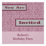 Purple Bricks Custom Invites