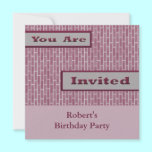 Purple Bricks invitations