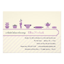 Purple Bridal Shower Invitations