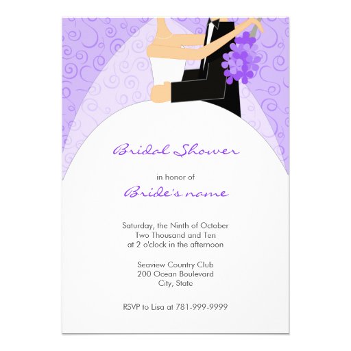 Purple Bridal Shower Invitations | Zazzle
