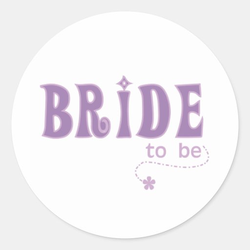 Purple Bride to Be Stickers