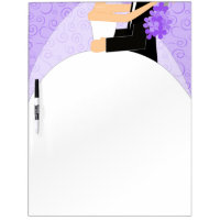 Purple Bride's To-Do List Dry Erase Board - large