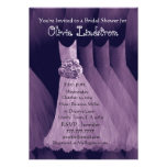 PURPLE Bridesmaid Dresses Bridal Shower Invitation
