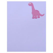 Purple Brontosaurus Dinosaur Letterhead