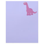 Purple Brontosaurus Dinosaur Letterhead