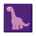 Purple Brontosaurus Dinosaur magnets