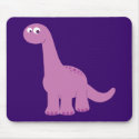 Purple Brontosaurus Dinosaur mousepads