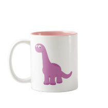 Purple Brontosaurus Dinosaur Mug