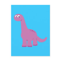 Purple Brontosaurus Dinosaur Postcards
