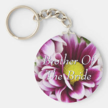 Purple Brother Of The Bride Bouquet Key Chain