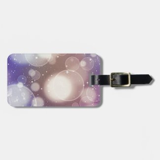 Purple Bubble Abstract Luggage Tags