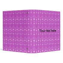 Purple bubble pattern 3 ring binder