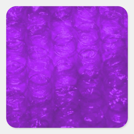 Purple Bubble Wrap Effect Square Sticker | Zazzle