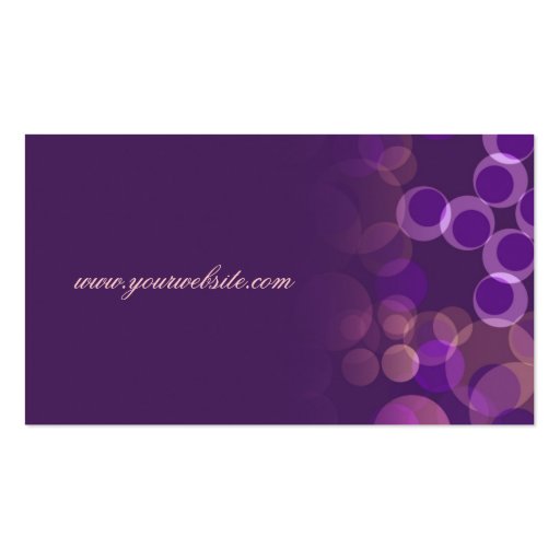 Purple Bubbles Business Card (back side)