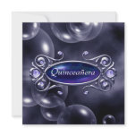 Purple Bubbles Quinceanera 15th Birthday Personalized Invitation